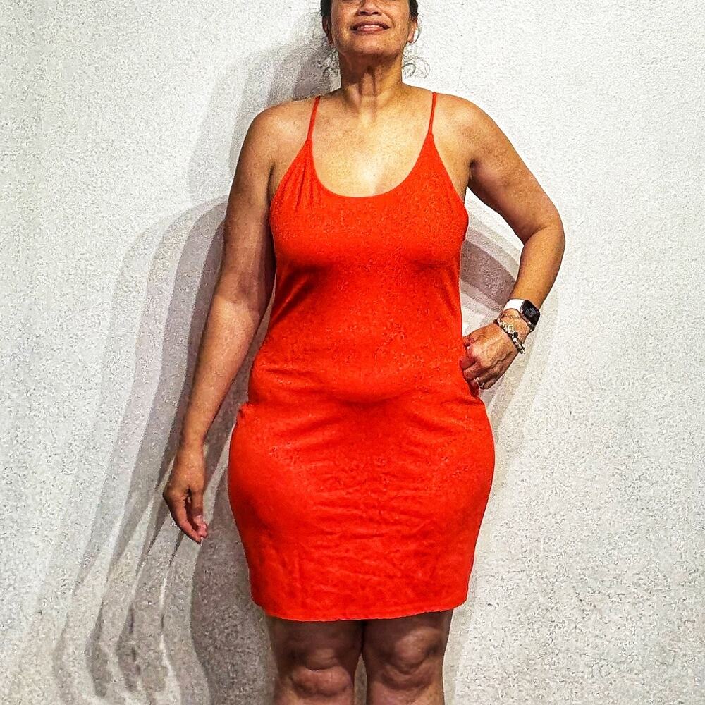 Iris Orange Mini Dress Sz 1X